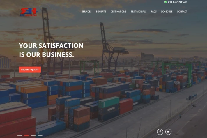 An informative website for a logistic company.